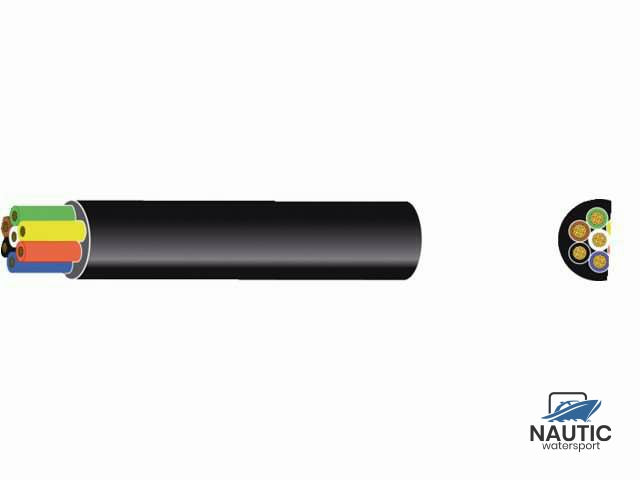 Ronde pvc-kabel grijs 7P > 6x1.50mm² + 1x2.0mm²