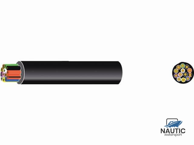 Ronde pvc-kabel zwart 13P> 8x1.50mm² + 5x2.5mm²