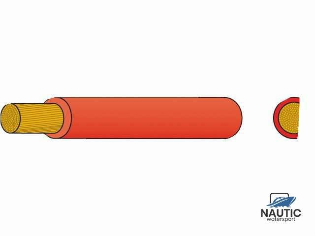 Accukabel geïsoleerd 25mm² rood (10m)