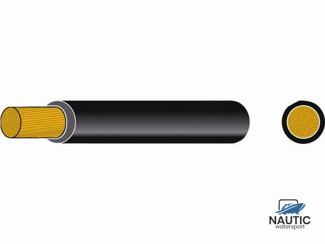 Accukabel geïsoleerd 16mm² zwart