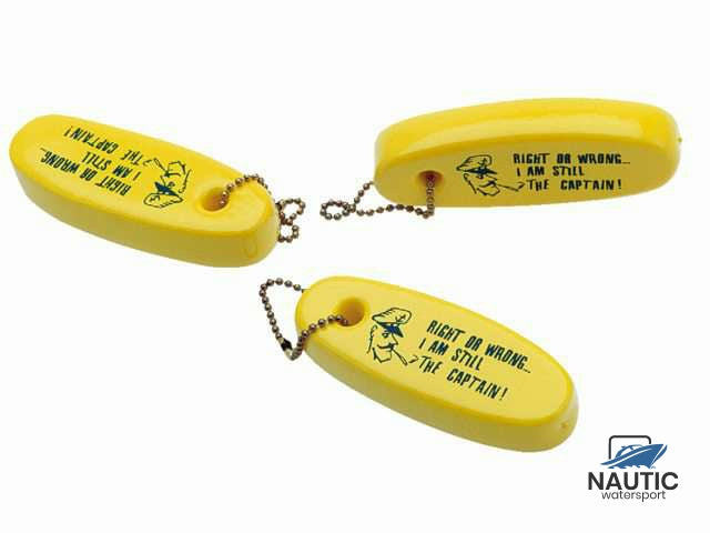 Drijvende sleutelhanger geel/zwart