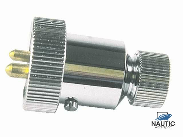 Stekker verchroomd 3A 2p