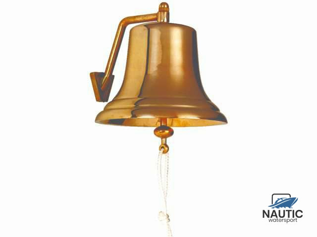 Scheepsbel met houder messing 30cm