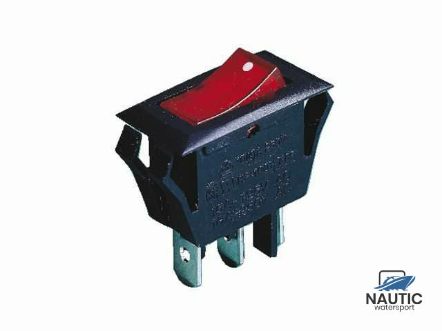 Verl.inb. schakelaar rood/zwart 12V-15A