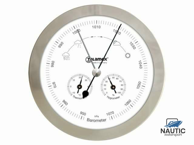Baro/thermo/hygrometer rvs 160mm