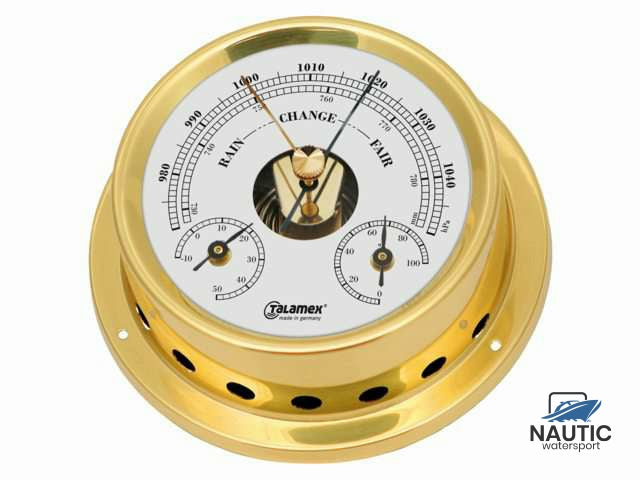 Baro-/thermo-/hygrometer messing 125/100mm