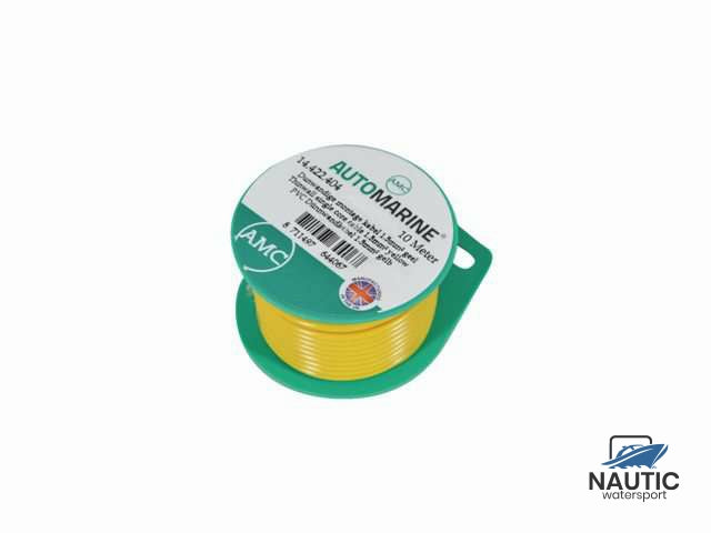 Dunne montagekabel 1.5mm² geel (10m)
