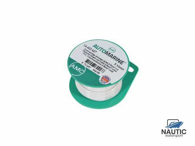 Dunne montagekabel 2.5mm² wit (5m)