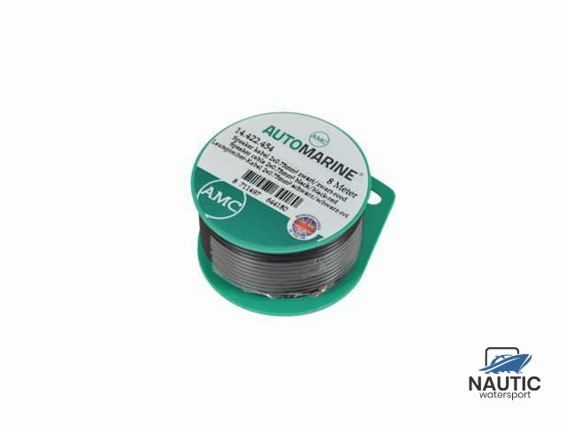 Speaker kabel 2x0.75mm² zwart/zwart-rood (8m)