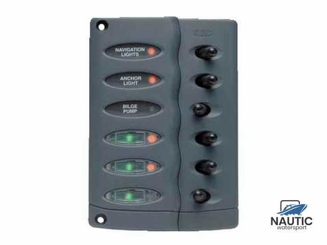 Schakelpaneel Contour 6 schakelaars