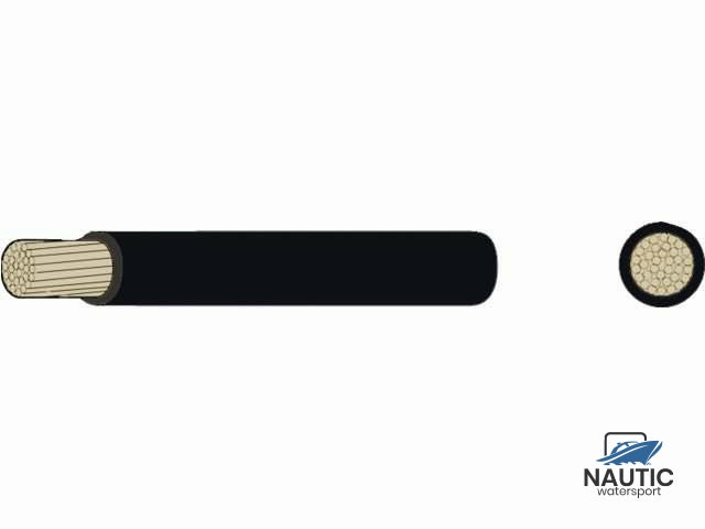 Dunwandige vertinde montage kabel 1,5mm² zwart