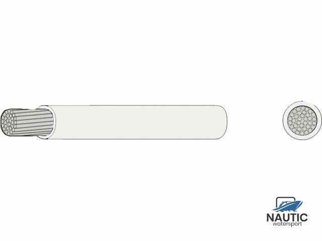 Dunwandige vertinde montage kabel 2,5mm² wit