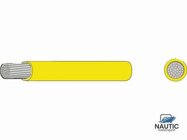 Dunwandige vertinde montage kabel 1,5mm² geel