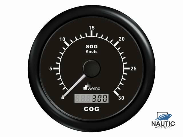 º GPS speedometer 0-30 kn zwart incl. antenne